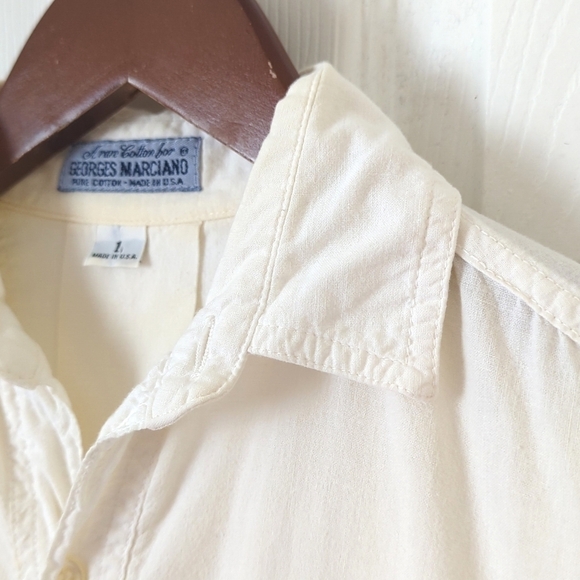 Guess by Georges Marciano 80's Vintage Long Sleeve Button Down Shirt White 1 - Picture 3 of 14